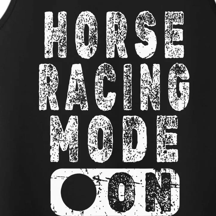 Horse Racing Mode On Equestrian Lover Performance Tank