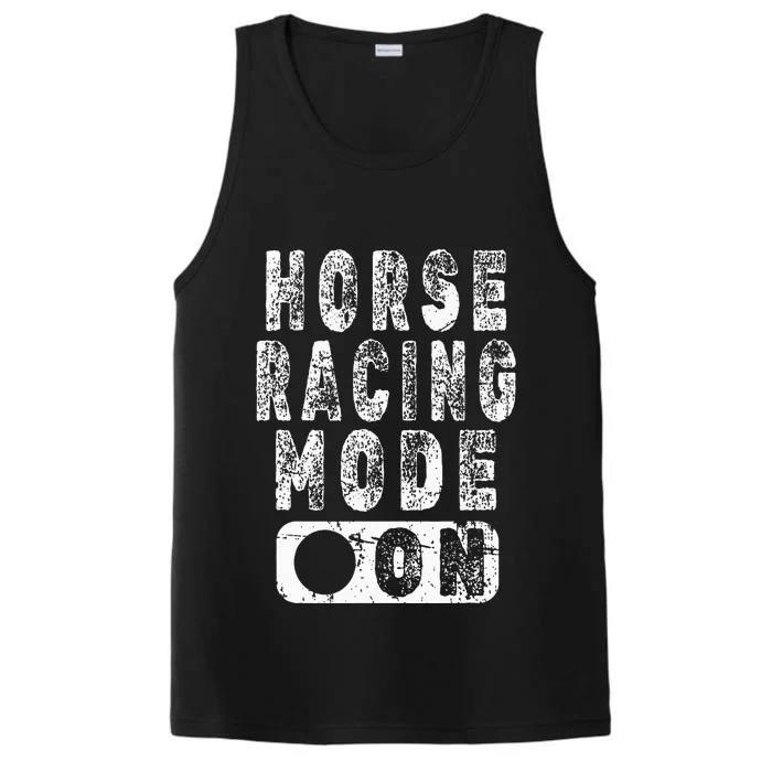 Horse Racing Mode On Equestrian Lover Performance Tank