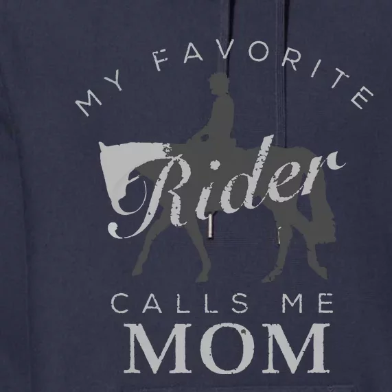 Horse Riding Mom And Son Daughter Premium Hoodie