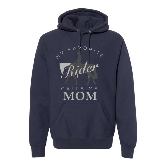 Horse Riding Mom And Son Daughter Premium Hoodie