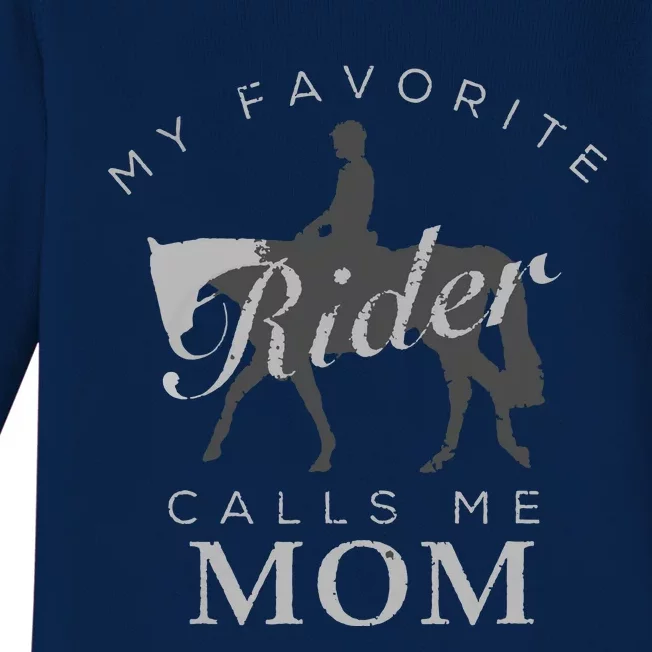 Horse Riding Mom And Son Daughter Baby Long Sleeve Bodysuit