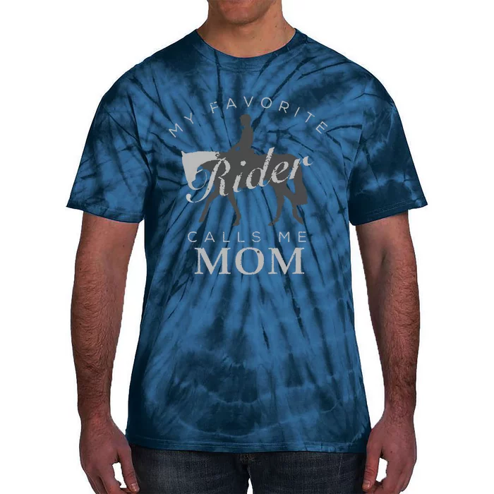 Horse Riding Mom And Son Daughter Tie-Dye T-Shirt