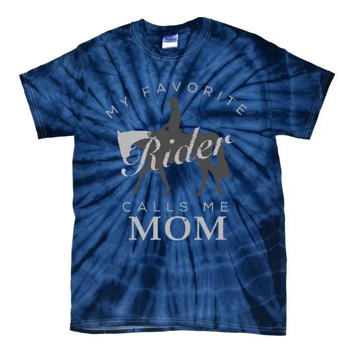 Horse Riding Mom And Son Daughter Tie-Dye T-Shirt