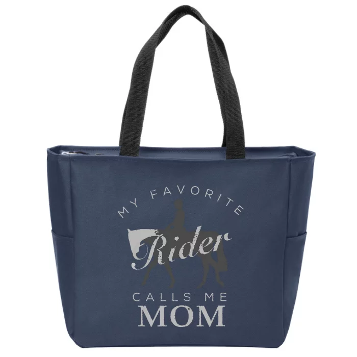 Horse Riding Mom And Son Daughter Zip Tote Bag