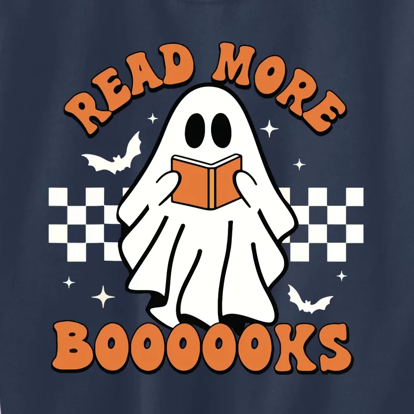 Halloween Read More Books Cute Boo Read A Book Teachers Day Kids Sweatshirt