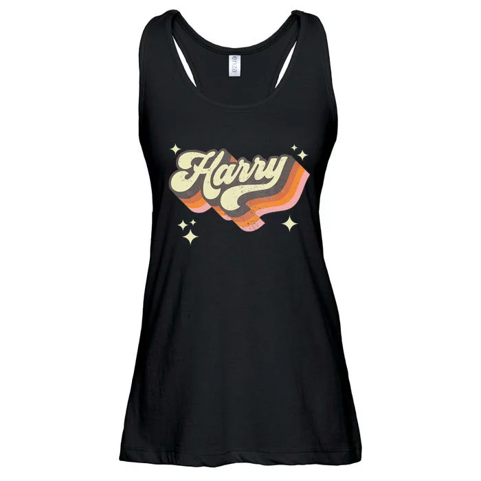 Harry Retro Male First Name Personalized 70s Ladies Essential Flowy Tank