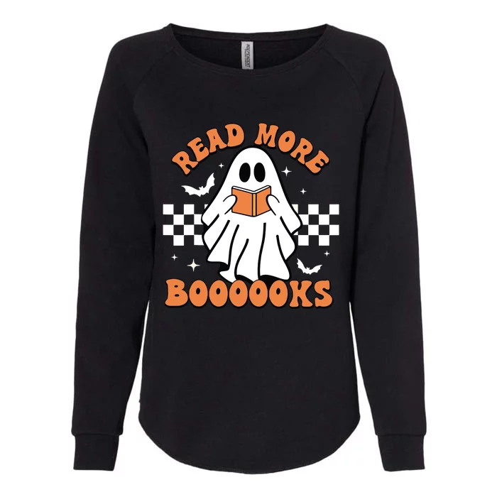 Halloween Read More Books Cute Boo Read A Book Teachers Day Womens California Wash Sweatshirt