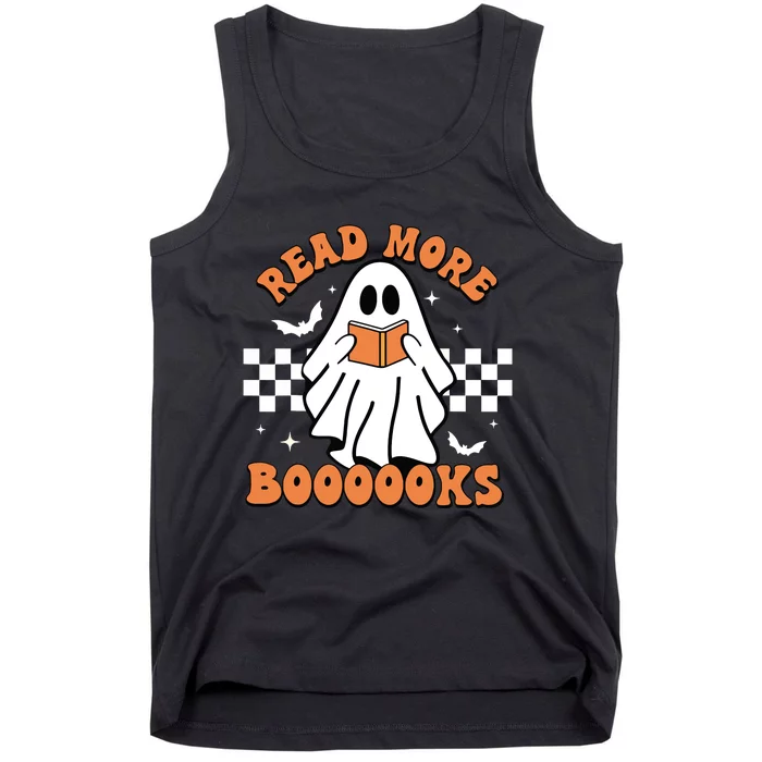 Halloween Read More Books Cute Boo Read A Book Teachers Day Tank Top