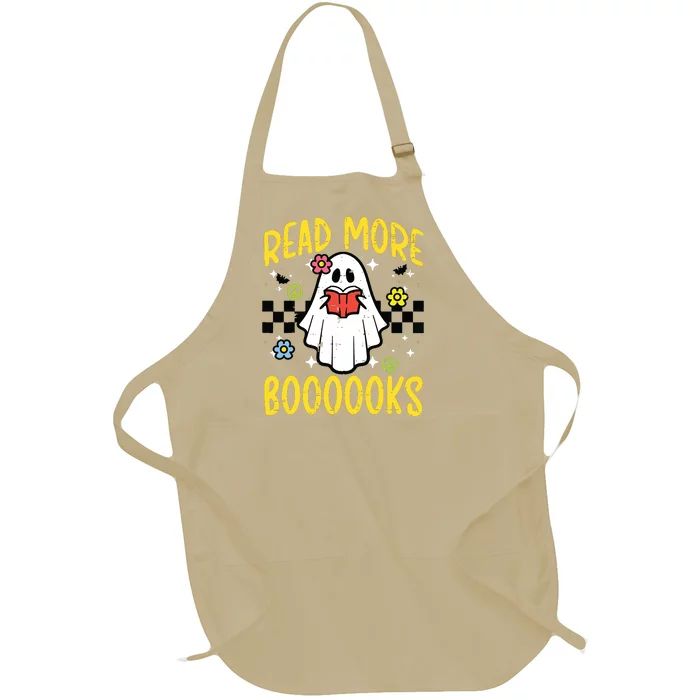 Halloween Read More Books Retro Costume Teacher Girl Full-Length Apron With Pocket