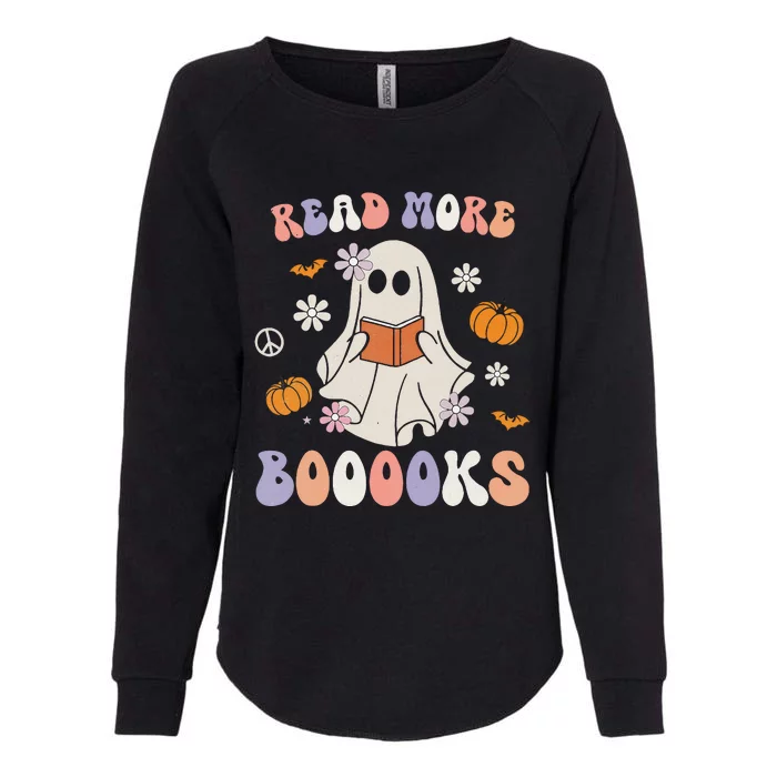 Halloween Read More Books Cute Boo Read A Book Teacher's Day Womens California Wash Sweatshirt