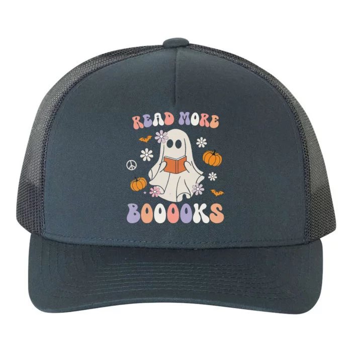 Halloween Read More Books Cute Boo Read A Book Teacher's Day Yupoong Adult 5-Panel Trucker Hat