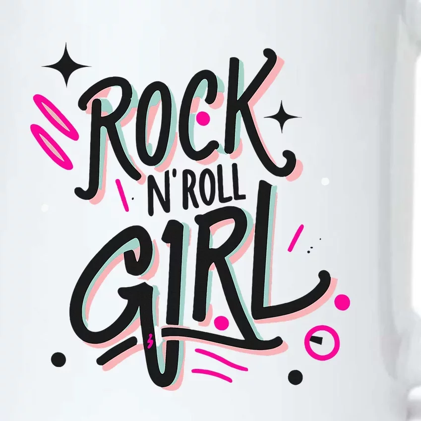 Halloween Rock N Roll Girl Retro Costume Graffiti Black Color Changing Mug