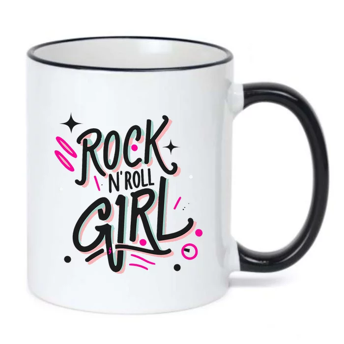 Halloween Rock N Roll Girl Retro Costume Graffiti Black Color Changing Mug