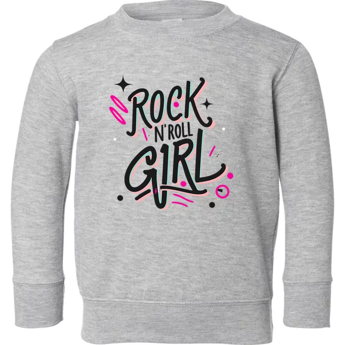 Halloween Rock N Roll Girl Retro Costume Graffiti Toddler Sweatshirt