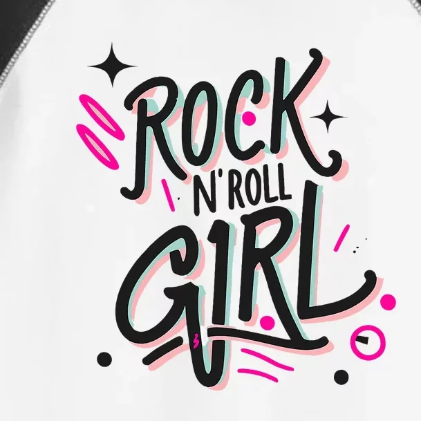 Halloween Rock N Roll Girl Retro Costume Graffiti Toddler Fine Jersey T-Shirt