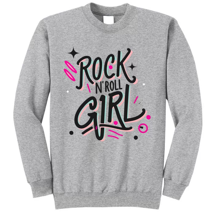 Halloween Rock N Roll Retro Costume Graffiti Tall Sweatshirt