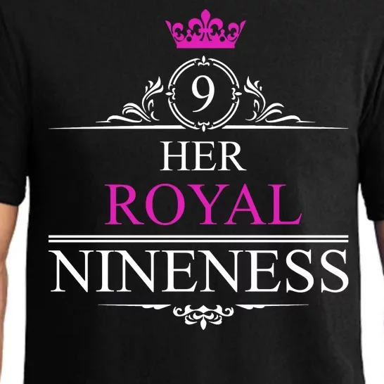 Her Royal Nineness 9th Birthday Nine Year Old Girl Pajama Set