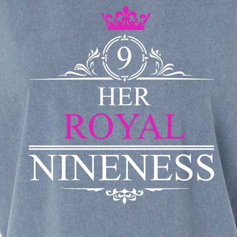 Her Royal Nineness 9th Birthday Nine Year Old Girl Garment-Dyed Women's Muscle Tee