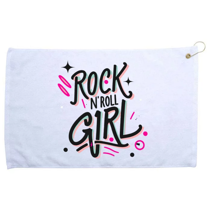 Halloween Rock N Roll Girl Retro Costume Graffiti Grommeted Golf Towel