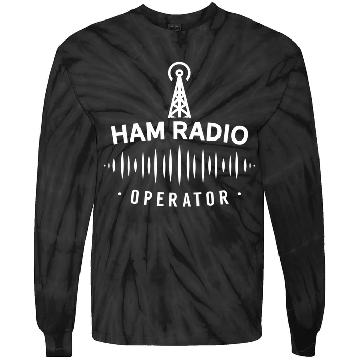 Ham Radio Operator Service Amateur Gift Tie-Dye Long Sleeve Shirt