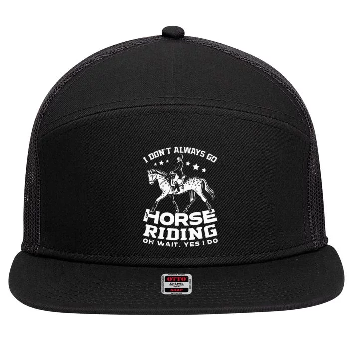 Horse Riding Owner Outfit Equestrian Horse Lover 7 Panel Mesh Trucker Snapback Hat