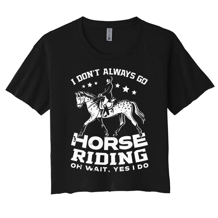 Horse Riding Owner Outfit Equestrian Horse Lover Women's Crop Top Tee