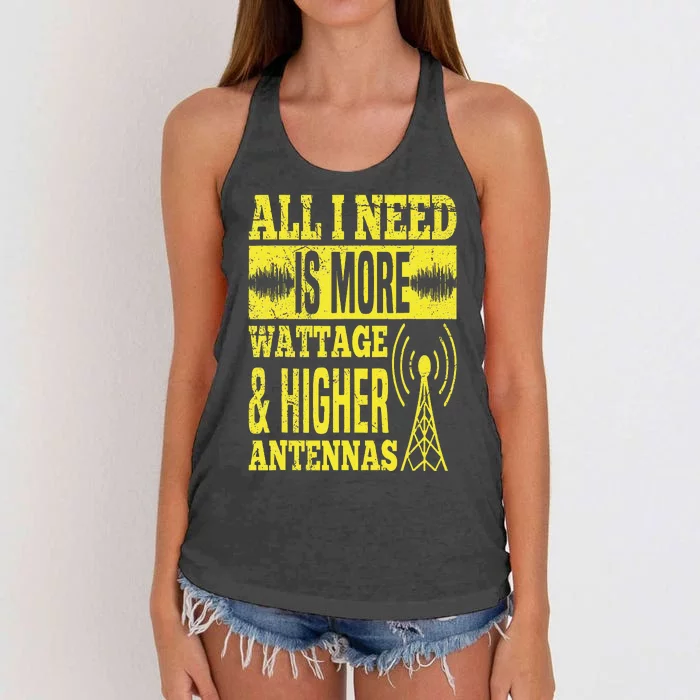 HAM Radio Professional Design for a Ham radio hobbyist Women's Knotted Racerback Tank