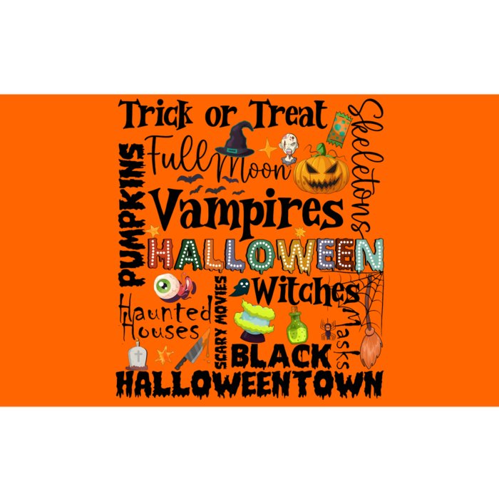 Halloween Retro Pumpkin Ghost Vampires Bumper Sticker