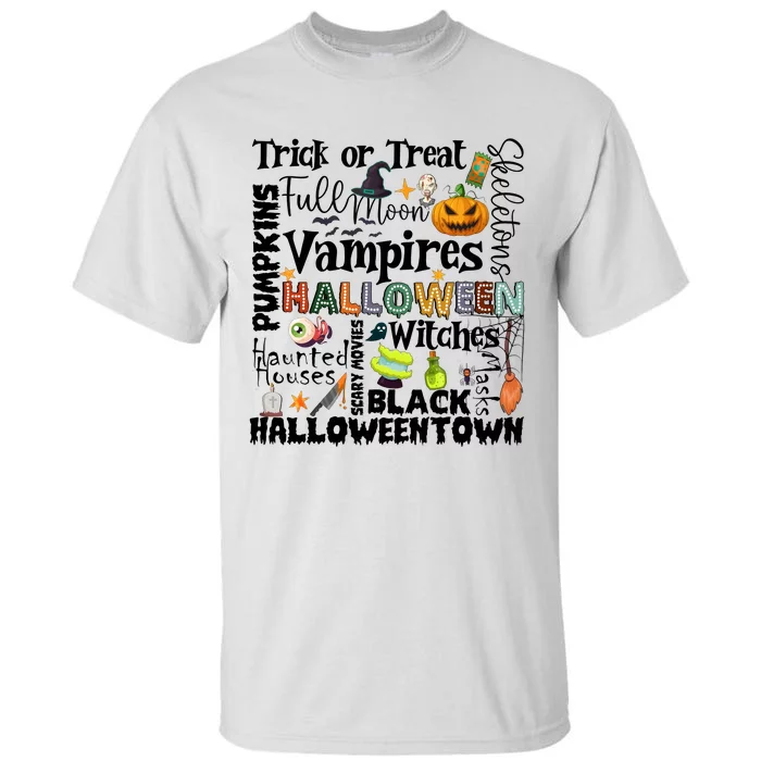 Halloween Retro Pumpkin Ghost Vampires Tall T-Shirt