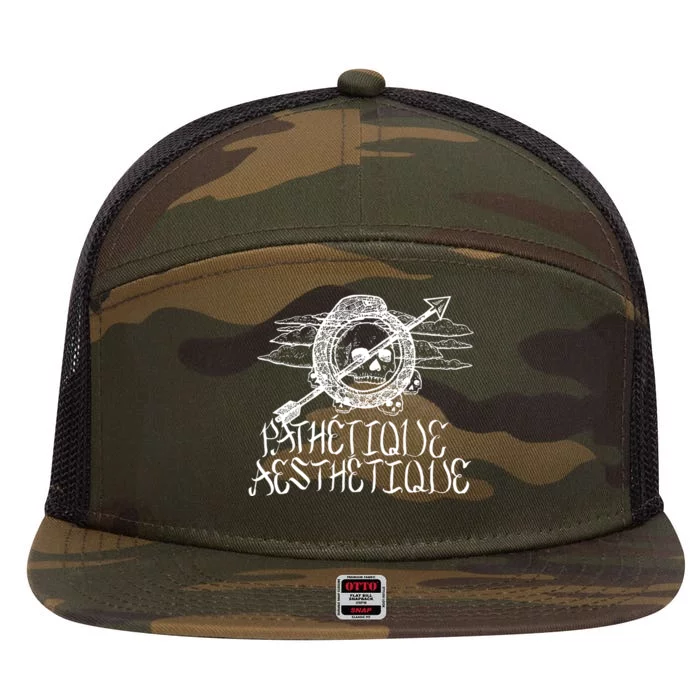 Hello Roar Pathetique Aesthetique 7 Panel Mesh Trucker Snapback Hat