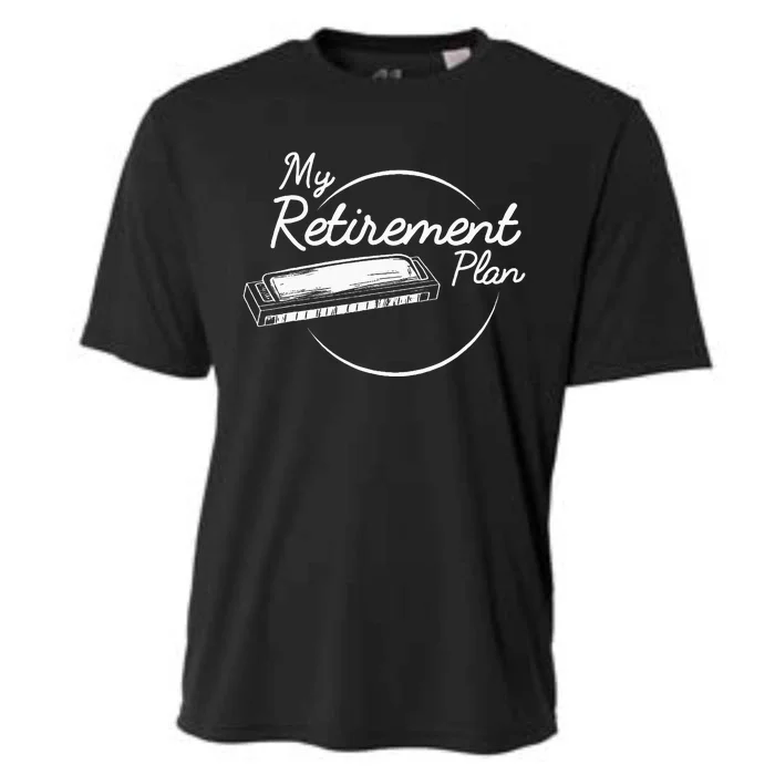 Harmonica Retirement Plan I Mouth Organ Gift Cooling Performance Crew T-Shirt