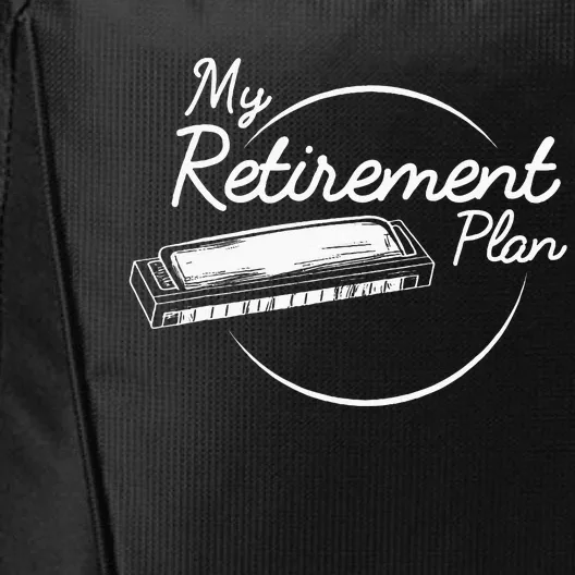 Harmonica Retirement Plan I Mouth Organ Gift City Backpack