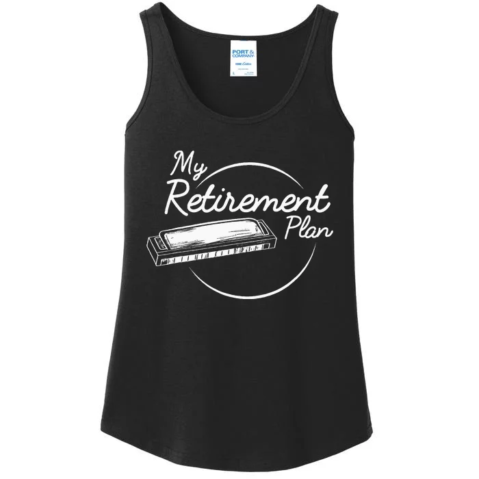 Harmonica Retirement Plan I Mouth Organ Gift Ladies Essential Tank