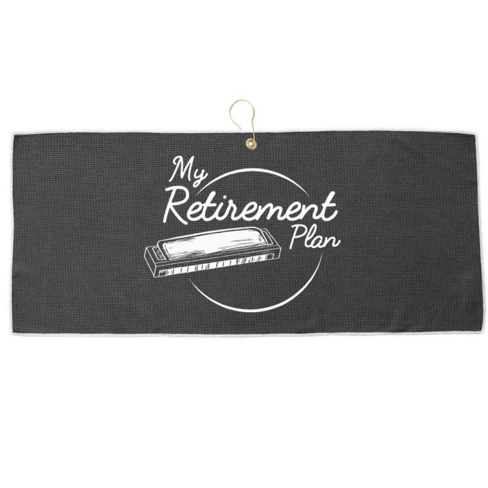 Harmonica Retirement Plan I Mouth Organ Gift Large Microfiber Waffle Golf Towel