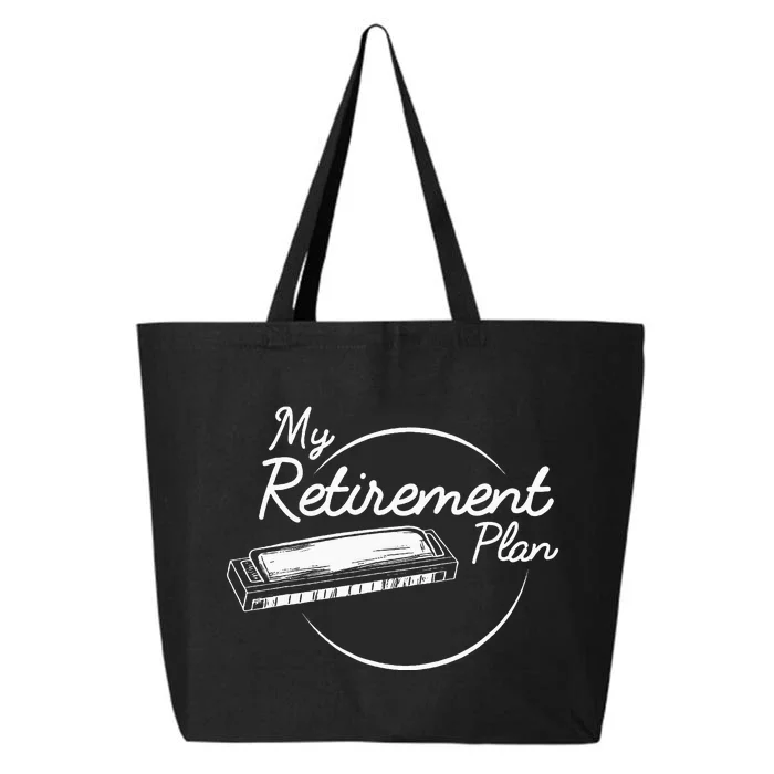 Harmonica Retirement Plan I Mouth Organ Gift 25L Jumbo Tote