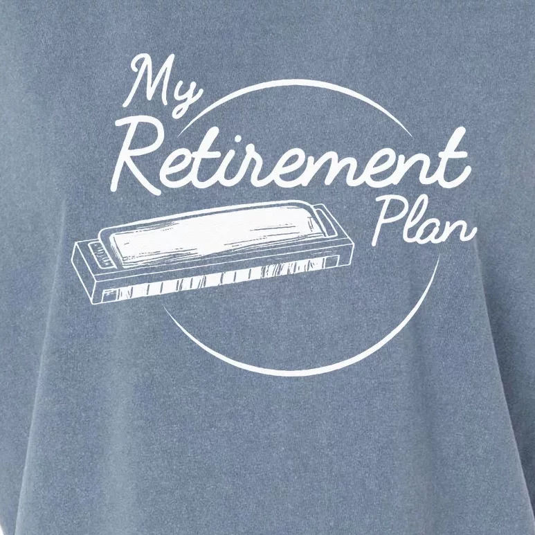 Harmonica Retirement Plan I Mouth Organ Gift Garment-Dyed Women's Muscle Tee