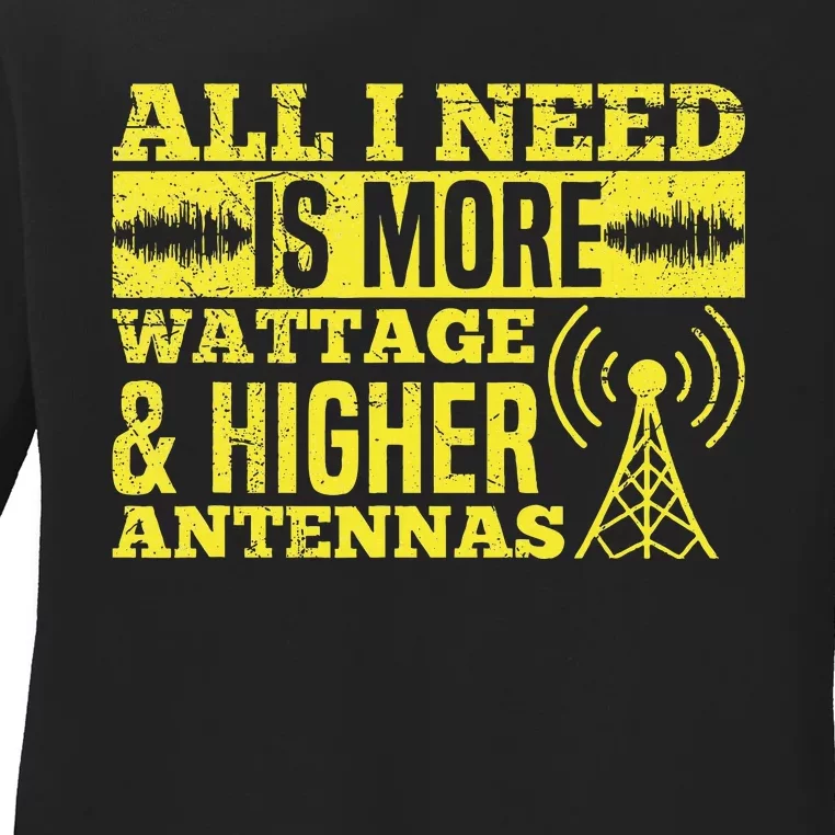 HAM Radio Professional Design for a Ham radio Ladies Long Sleeve Shirt