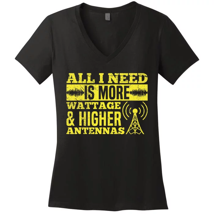 HAM Radio Professional Design for a Ham radio Women's V-Neck T-Shirt