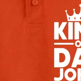 Humorous Rad Puns Funny Daddy Jokes King Of Dad Jokes Gift Dry Zone Grid Performance Polo