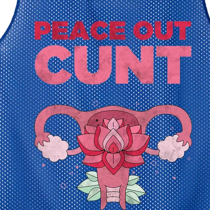 Hysterectomy Recovery Products Peace Out Uterus Mesh Reversible Basketball Jersey Tank