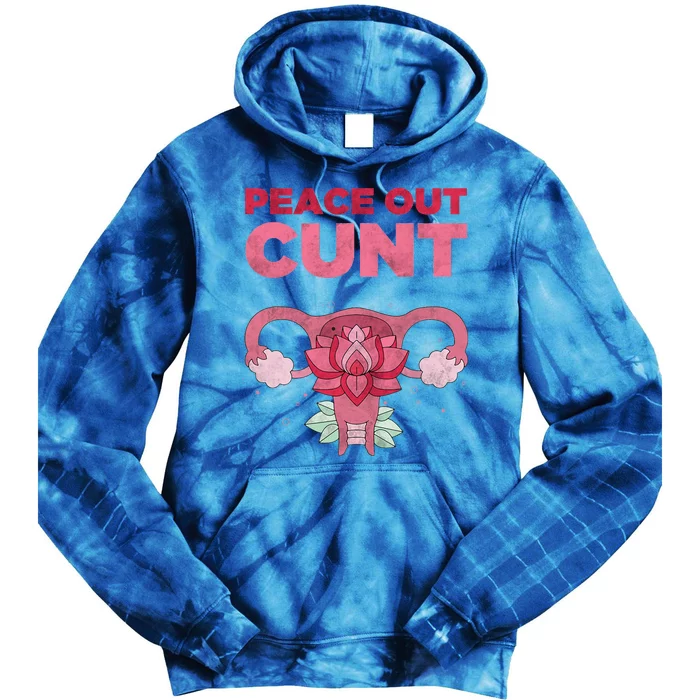 Hysterectomy Recovery Products Peace Out Uterus Tie Dye Hoodie