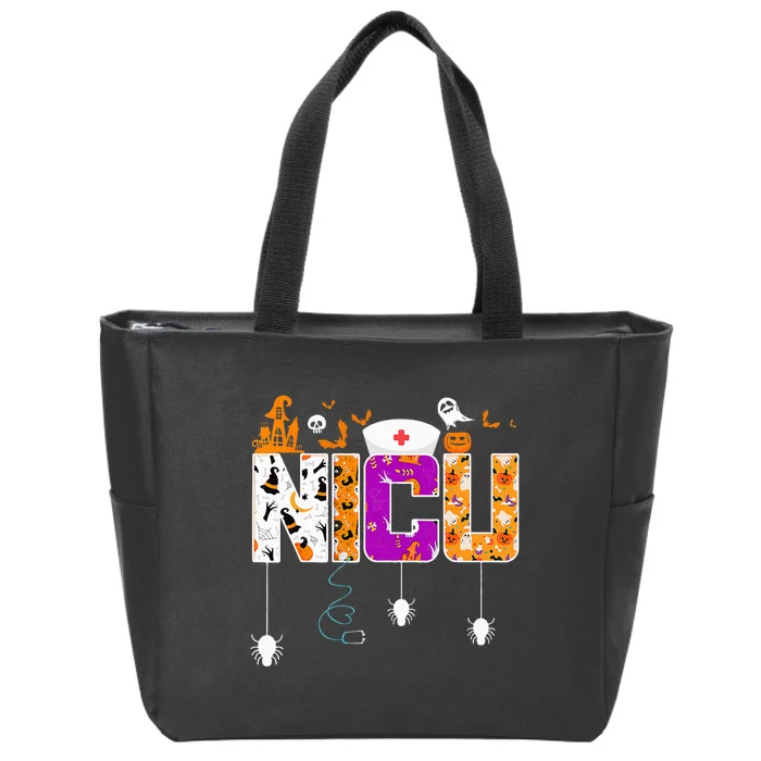 Halloween Retro Party for NICU Nurses and Nursing Students Zip Tote Bag