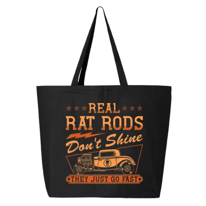 Hot Rod Rusty Car Dont Shine Vintage Rat Rod 25L Jumbo Tote