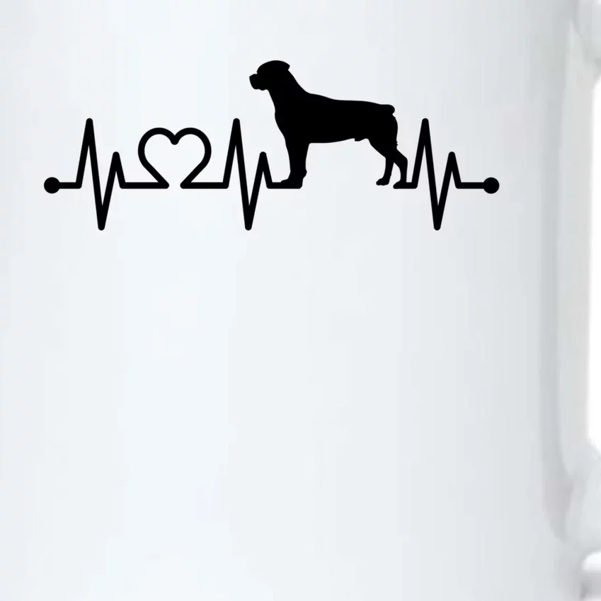 Heartbeat Rott Rottie Rottweiler Pulse For Dog Owners Ecg Gift Black Color Changing Mug