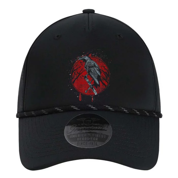 Halloween Raven Red Moon Spooky Night Crow Performance The Dyno Cap