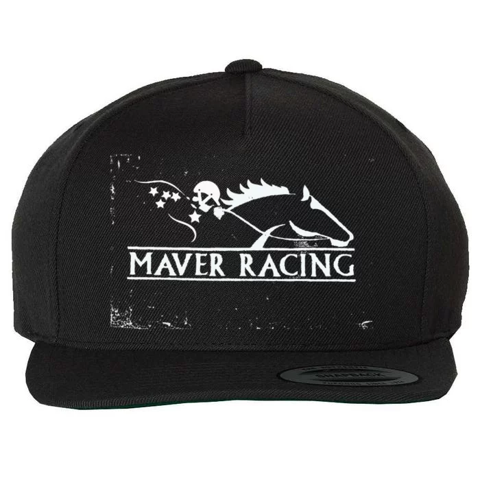 Horse Racing Racehorse Mavers Racing Racing Jockey Wool Snapback Cap