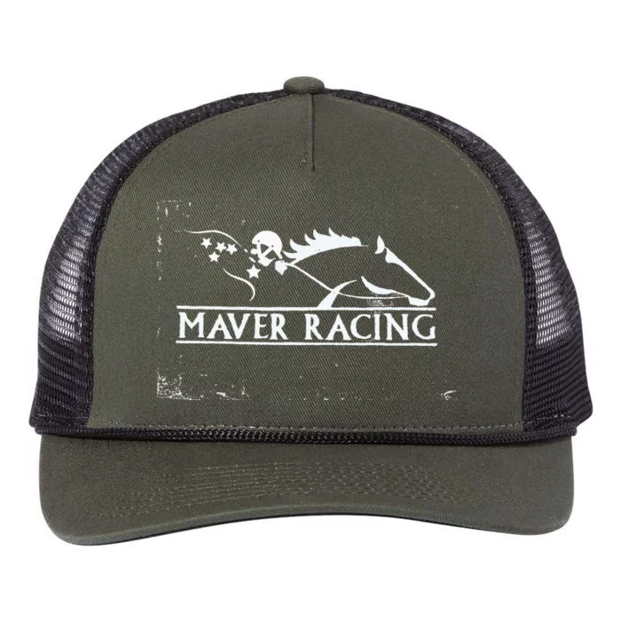 Horse Racing Racehorse Mavers Racing Racing Jockey Retro Rope Trucker Hat Cap