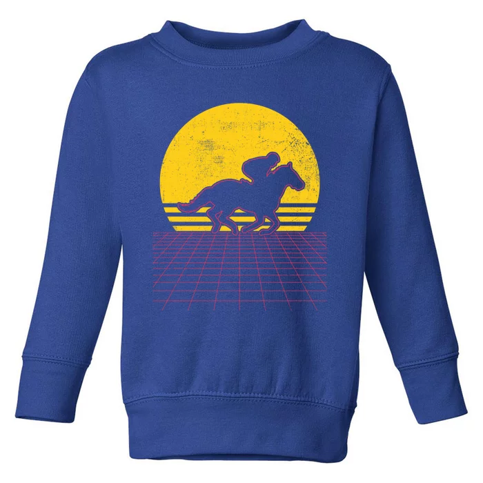 Horse Racing Retro Vintage Gift Cute Gift Toddler Sweatshirt