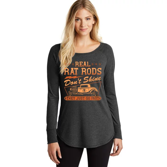 Hot Rod Rusty Car Dont Shine Vintage Rat Rod Women's Perfect Tri Tunic Long Sleeve Shirt