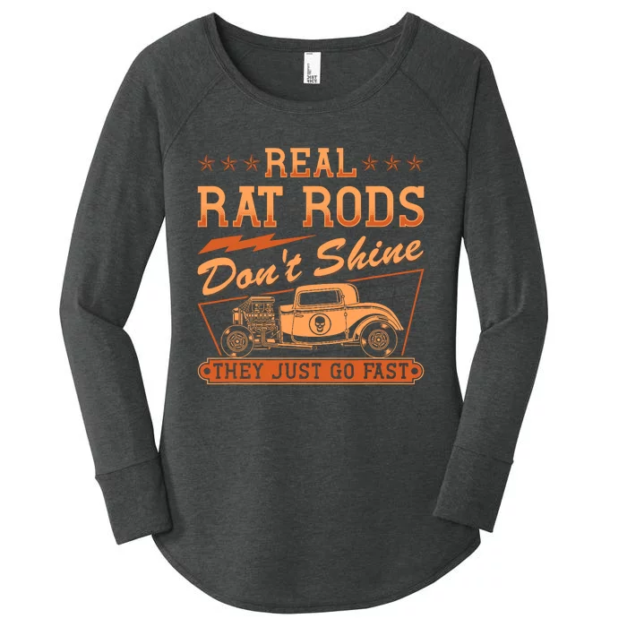 Hot Rod Rusty Car Dont Shine Vintage Rat Rod Women's Perfect Tri Tunic Long Sleeve Shirt